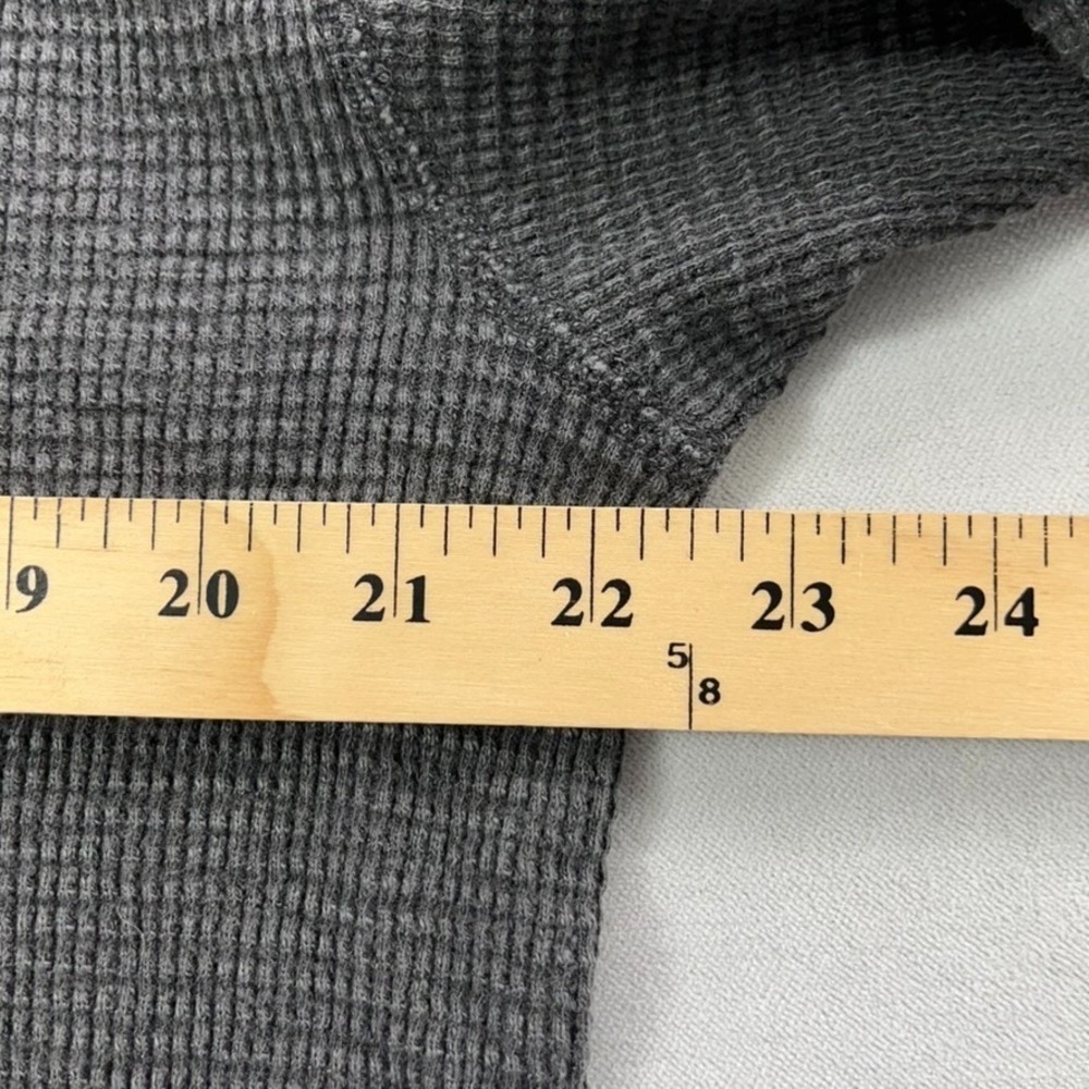 Stussy Short Sleeve Thermal Shirt Men Large Gray Waffle Knit Tee Pigment Dyed - Picture 6 of 9